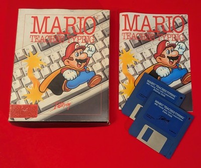Mario Teaches Typing - 1992 Interplay - PC Tandy 1990s Vtg Computer Game - *Read