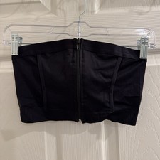 Medela Hands-Free Pumping Bustier Strapless Zip Front Bra, Black S/P/CH