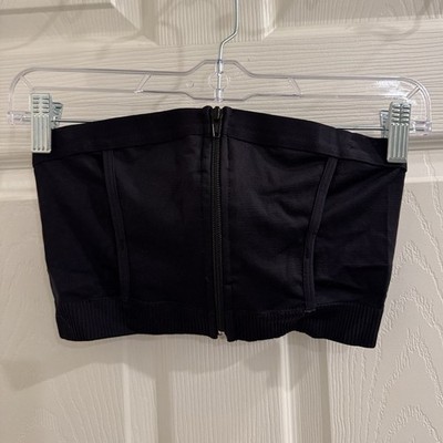 Medela Hands-Free Pumping Bustier Strapless Zip Front Bra, Black S/P/CH