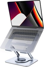 Laptop Stand for Desk, Adjustable Computer Stand with 360  Rotating Base Grey 