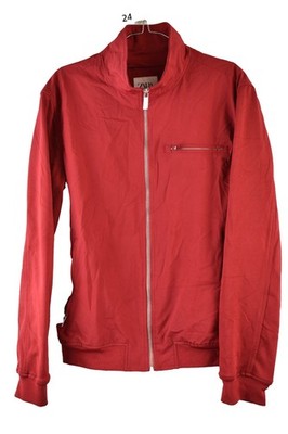 ZARA rote Windcheater Jacke Gr. S Herren Full Zip Freizeit Outdoor Oberbekleidung