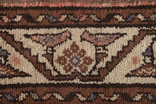 Geometrisch Braun Wolle Läufer Teppich 4x10 Handgeknüpft Vintage Traditionell Nomadenteppich - Bild 11 von 21