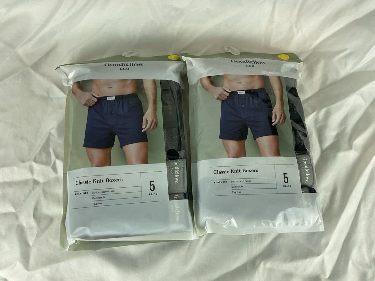 10 Men's Goodfellow Classic Knit Boxer Shorts Underwear S 28-30