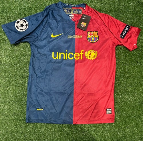 BARCELONA WINNING CHAMPIONS LEAGUE RETRO SHIRT 2009 MESSI 10 NEW