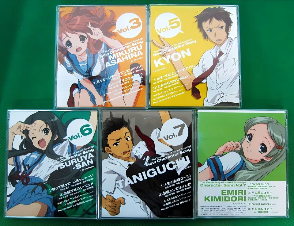 The Melancholy of Haruhi Suzumiya Character Song CD single 5 SET [CD][OBI] Anime Foto 2 de 4