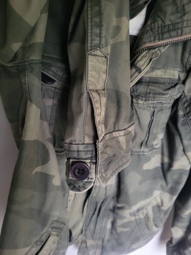 Abercrombie & Fitch A&F Herren Gr. Medium Reißverschluss Camouflage Cargo Militär Jacke - Bild 6 von 13