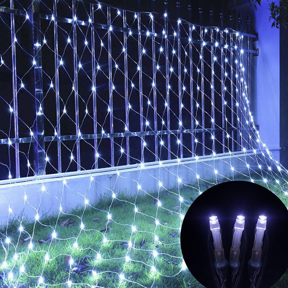 Lichternetz Außen 6x4M LED Lichtervorhang 8 Modi Netzlicht  Weihnachtsbeleuchtung