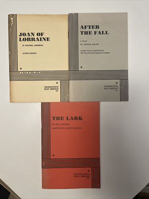 Lot of 3 Acting Scripts Arthur Miller Maxwell Anderson Dramatists Play Service
