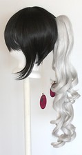 23'' Curly Pony Tail Clip Silver Gray Cosplay Wig Clip Only NEW