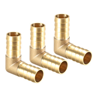 METALLIXITY 3Pack 16mm Widerhaken Messing Schlauchverschraubung 90 Grad Winkelstück