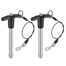2Pcs T Handle Lock Pins, 10mm x 80mm Stainless Steel Button Quick Release Pin
