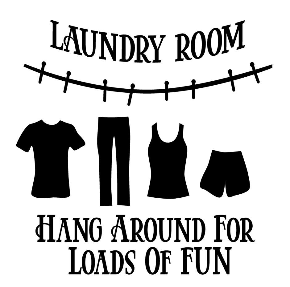 Laundry Room Vinyl Decal Sticker For Home Door Glass Wall Decor a2232