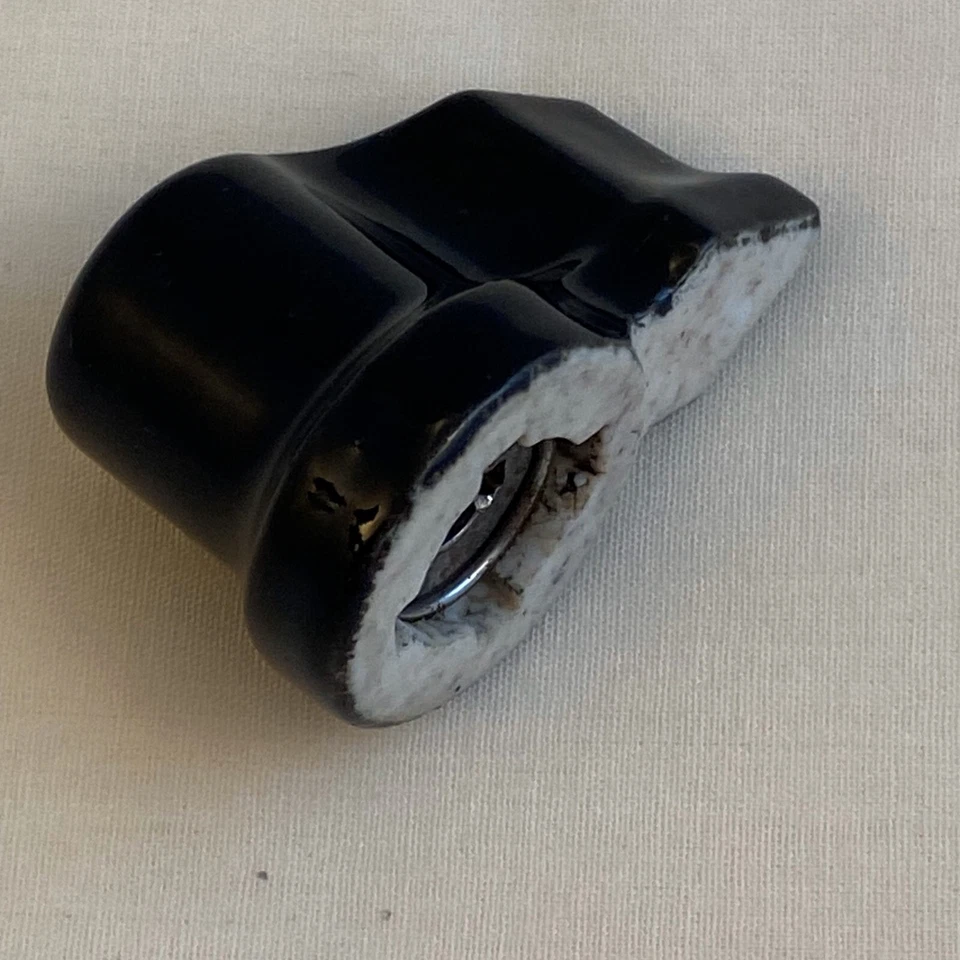 Vintage 1920s-30s Electric Range Knob, black ceramic - Image 4 of 4
