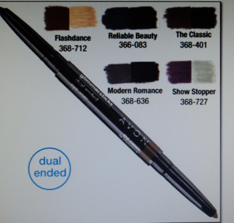 10,AVON GLIMMERSTICKS DUAL ENDED EYE LINER SHOW STOPPER  PURPLE & WHITE(LOT 10 - Image 3 of 4