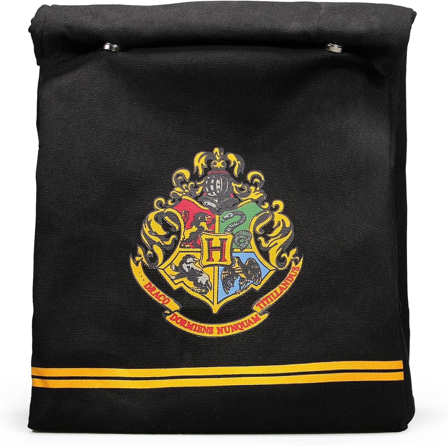 BOLSA DE ALMUERZO OFICIAL HARRY POTTER HOGWARTS NEGRA AISLADA TEXTIL CAJA NUEVA CON ETIQUETAS HMB
