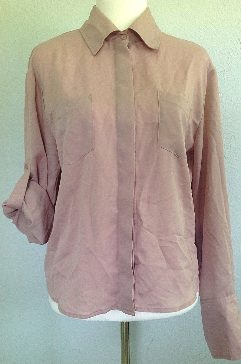M** Apt. 9 Mixed-Media Solid Shirttail Hem Stretch Soft Silky