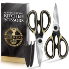 Heavy Duty Kitchen Scissors 2 Pack Stainless Steel Shears for Meat Fish Pizza UK