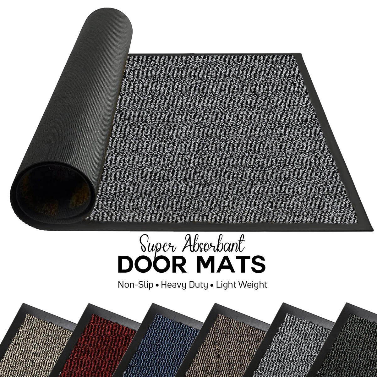 Large Heavy Duty Non Slip Rubber Barrier Door Mats Runner Rugs Back Hall  Kitchen