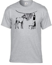 Banksy Zebra Wash T Shirt Men's Street Urban Art Fashion Graffiti Design Tee Top