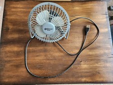 Work Office Desk Comfort Zone 4 Inch USB Powered Desk Fan - Silver