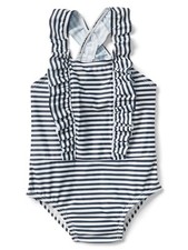 NWT Baby Gap Stripe Ruffle One-Piece SZ 4Y 4 Years 2018