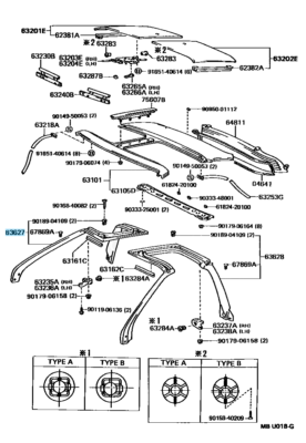 専用ページ❸ TOYOTA MR2 SW20 91-95 Genuine T-Bar Roof Weather Strip Side Rail