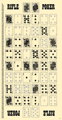 Rifle / Poker Target Game (100) -Small- Dual Sided Print
