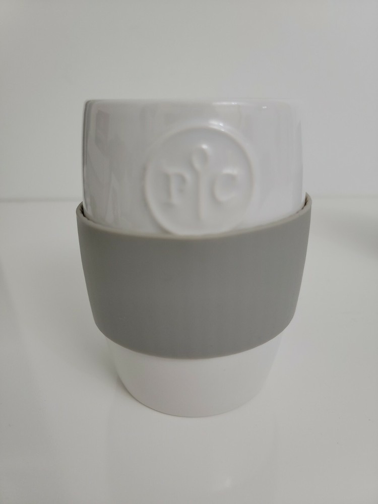 Pampered Chef Ceramic Egg Cooker #1529 Set of 2 Cups w/ lid & Instructions