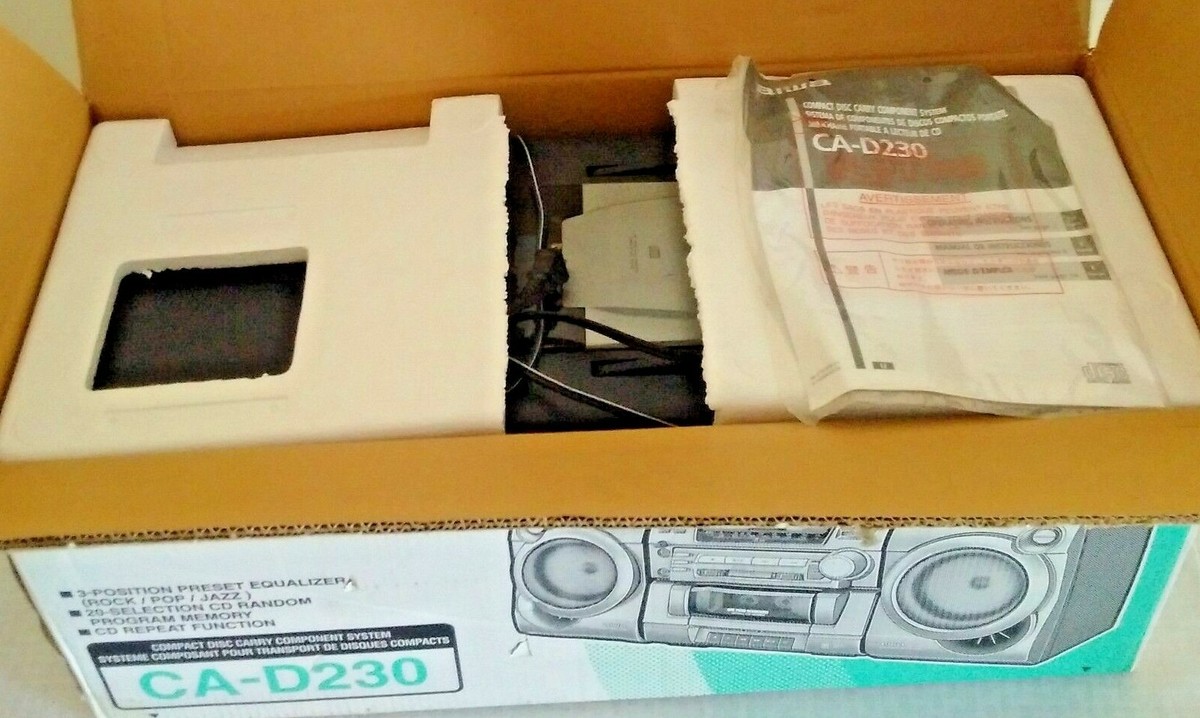 AIWA Boombox Stereo System Works Well Original Box Manual CA-D230