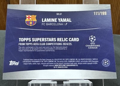 2024-25 Topps Uefa Club Competitions - Superstar Relics Lamine