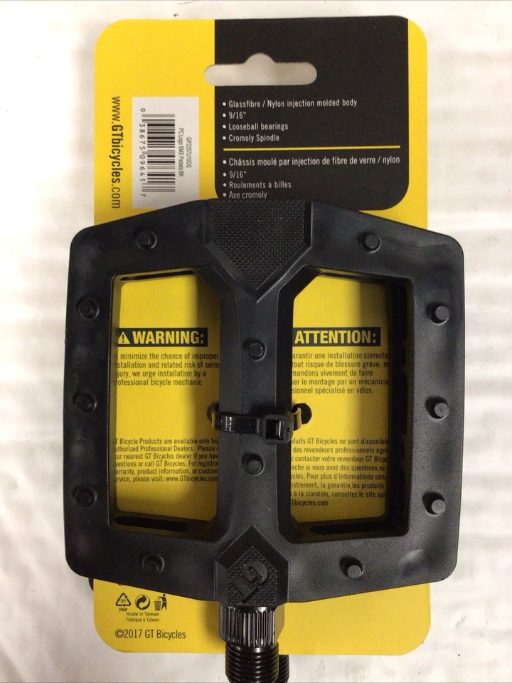 "Pedales GT PC Logo BMX negros 9/16""" Foto 2 de 2