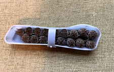 Vintage Japanes Kenzan Ikebana Daisy Chain Flower Frog Set - 17 plus holder