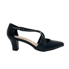 Easy Street Women's Elegance Cross Strap Front Pumps Black Size 8N