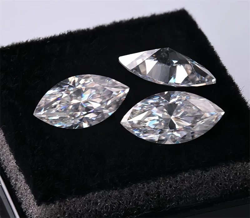 Wholesale High Quality Marquise Cut White Sapphire Lab Created Loose Gems 10pcs - Image 4 of 4