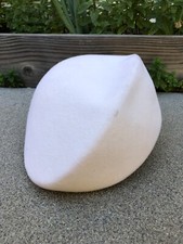 ALEX WILSON Vintage 60's Lancaster 100% Wool USA Gatsby Beret Hat Cap White Rare