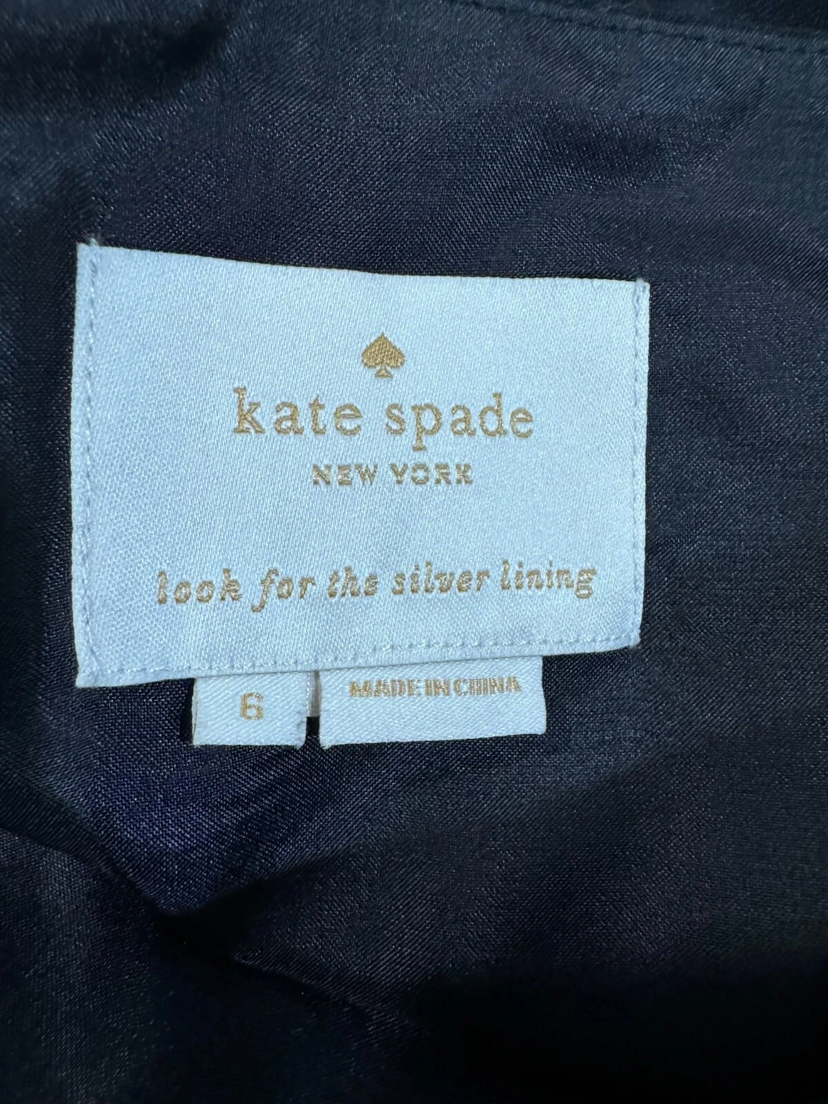 Abito donna Kate Spade nero scollo balletto plissettato senza maniche midi fit svasato taglia 6