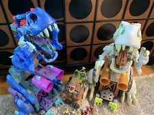 Fisher-Price Imaginext Ultra Ice Blue  White T-Rex Dinosaurs Lot