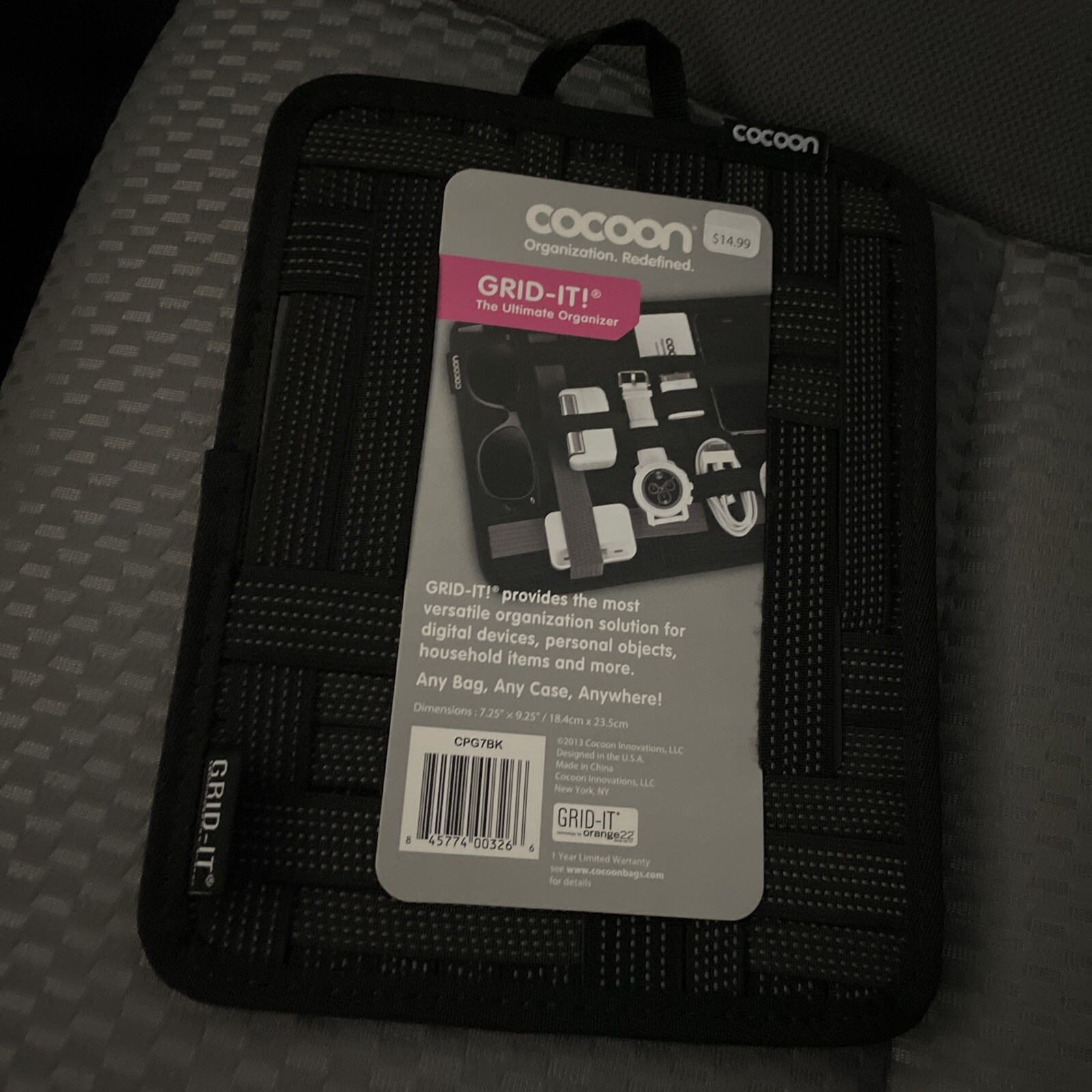 CPG7BK COCOON 9.25" x 7.25" Grid-It Organizer for notepad,ce
