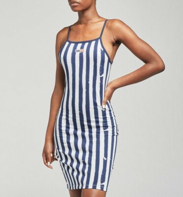 Nike Women's NSW Femme RWD Cami Dress Midnight Navy/White