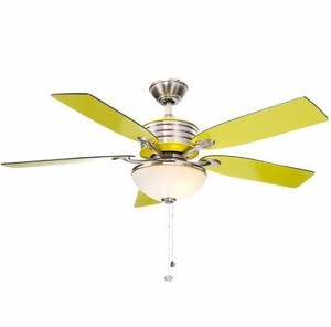 brushed reversible blades nickel ceiling indoor inch fan