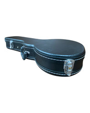 Caraya Black Leather Lockable Hard Case for F-Style Mandolin w/ Extra Key