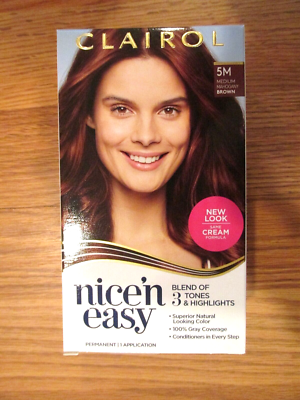 Clariol Nice'n Easy Medium Mahogany Brown Hair Color (5M) | eBay