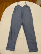 Hatch Collection Maternity One Size Light Blue Cotton Chambray Georgie Jumper