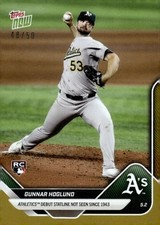 GUNNAR HOGLUND RC SP 2025 Topps NOW Gold Foil 48/50 ROOKIE #129 Athlet ID:136428