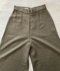 Oliver Strelli Wide Leg Pant 27" Waist Viscose Wool Belgium Gray Back Closure — photo 3