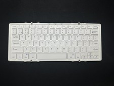 White Portable Wireless Bluetooth Three-Section Foldable Keyboard with Case