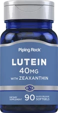 Lutein Zeaxanthin 40mg | 90 Softgels | Eye Health Vitamins | by Piping Rock