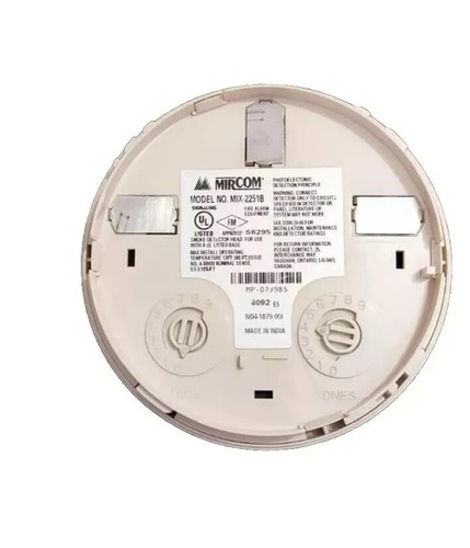 New Set Of 2 Mircom MIX 2251B Addressable Smoke Detector & B501 Base ...