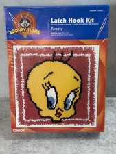 Vintage 1997 Looney Tunes Latch Hook Kit Tweety Bird LT0003 New 13" x 13"