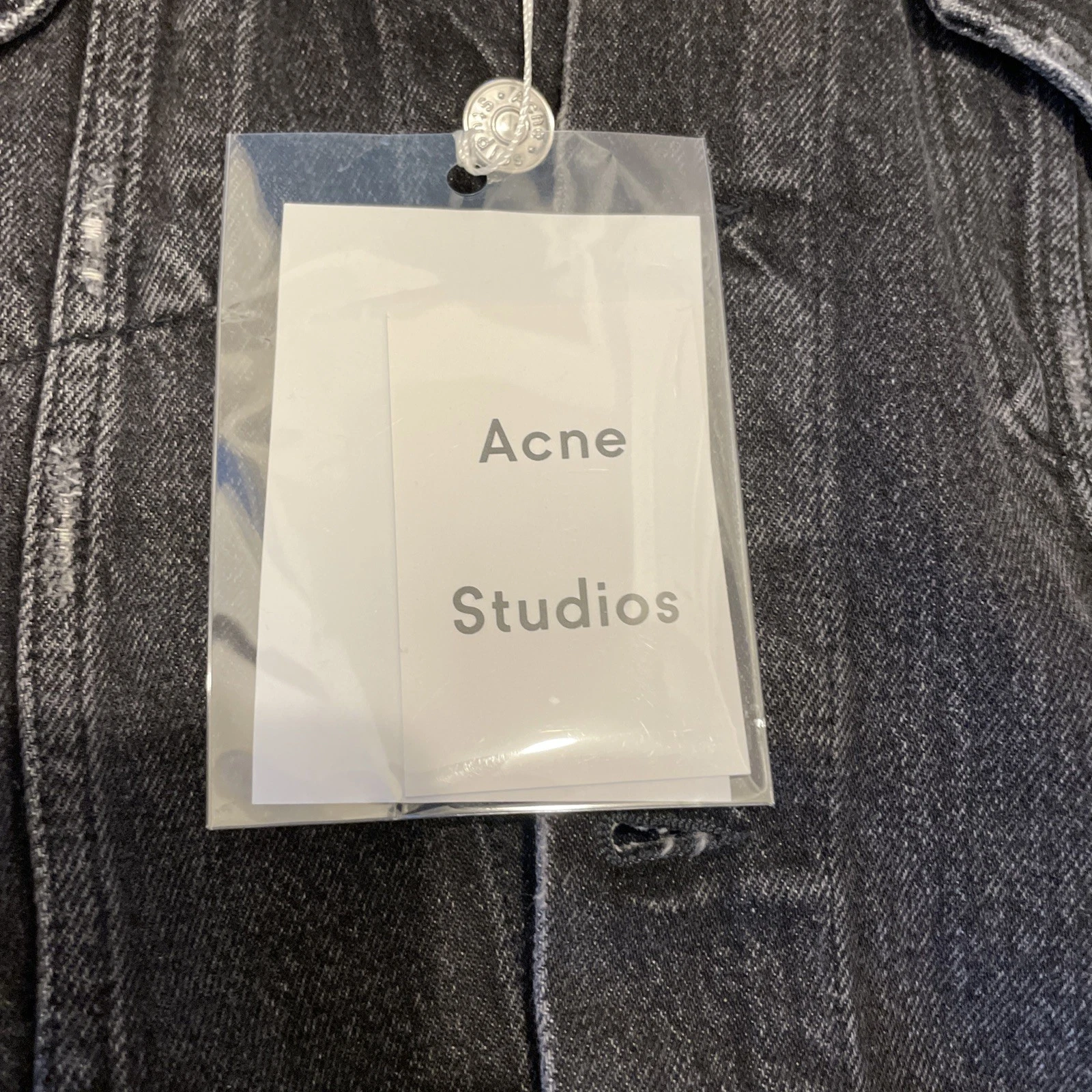 Acne Studios WHO Vintage Black Denim Jacket Trucker Size L | US40 IT50 MSRP $420 image 2